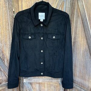Tommy Bahama Salina Sands Black Faux Suede Button Jacket